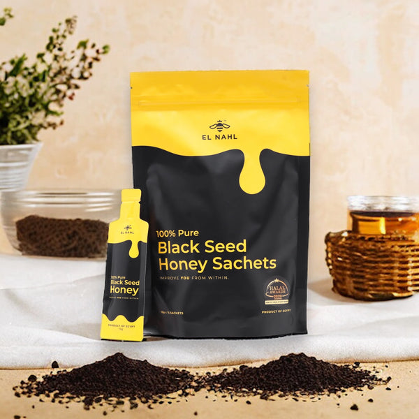 100% PURE BLACK SEED HONEY
EL NAHL Honey Sachets